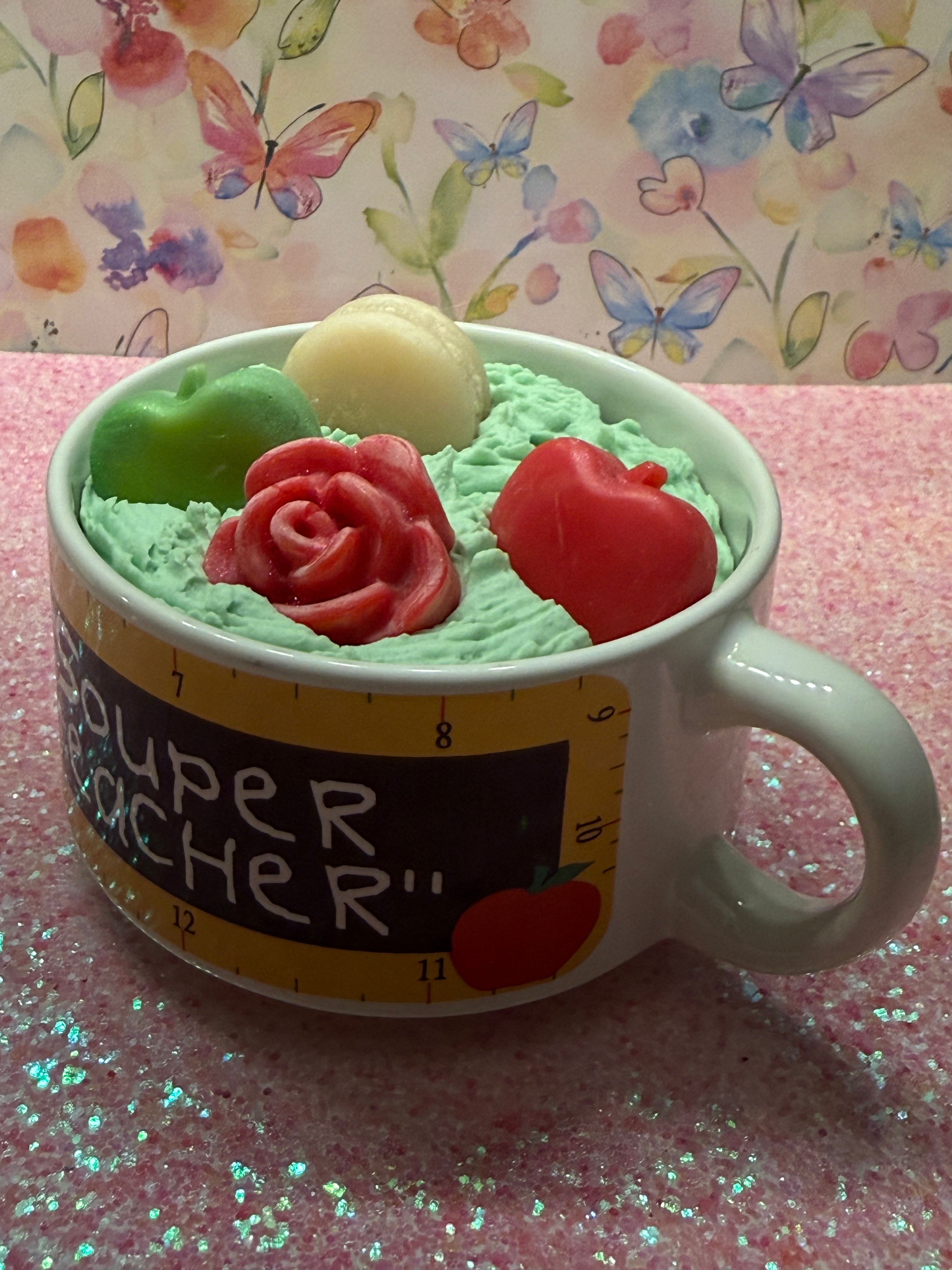 Love my Teacher wickless candle mugs