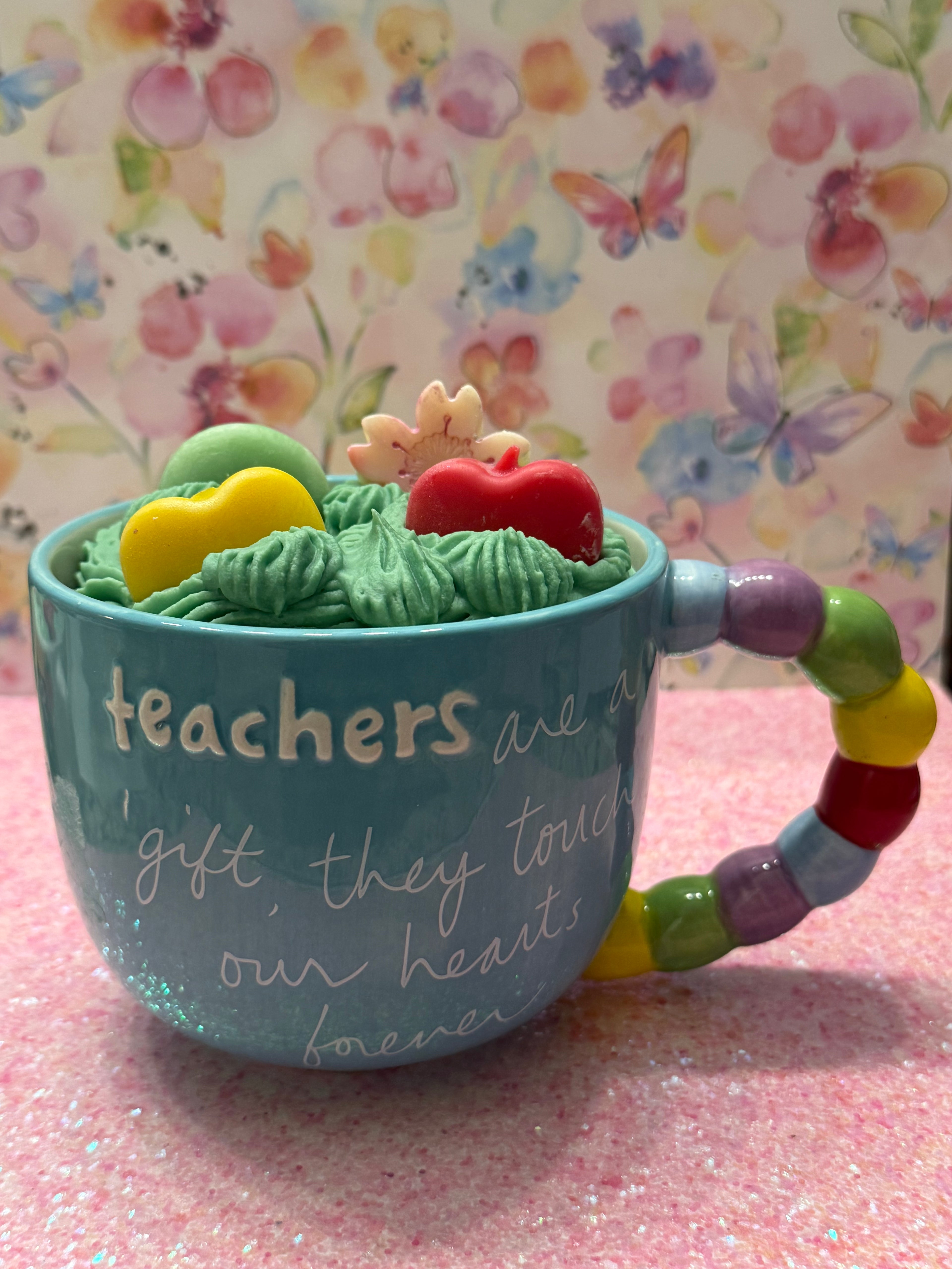 Love my Teacher wickless candle mugs