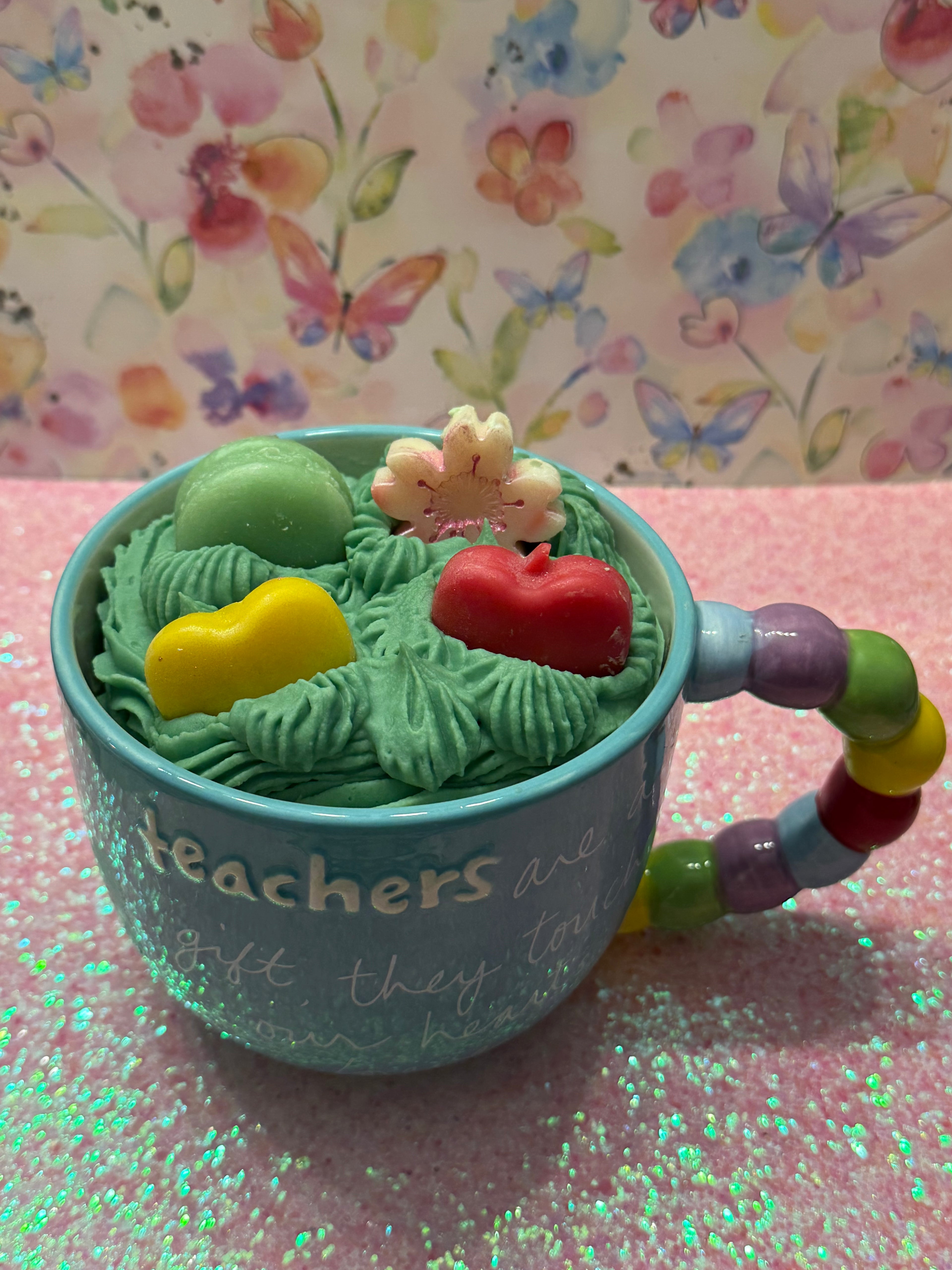 Love my Teacher wickless candle mugs